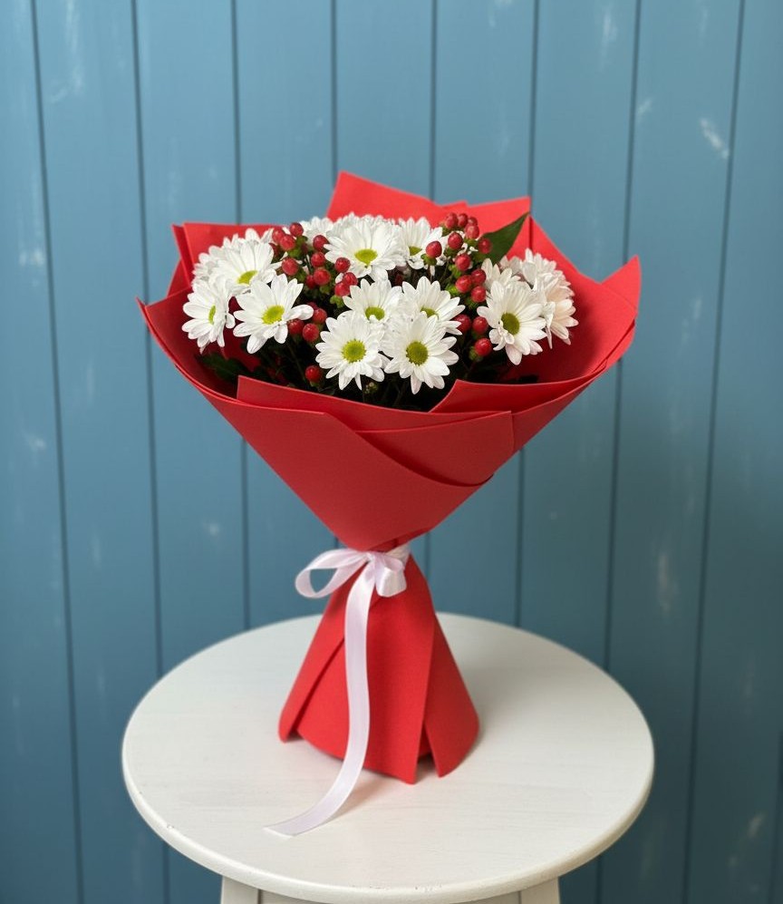 Букет цветов из: Хризантемы в Первоавгустовском