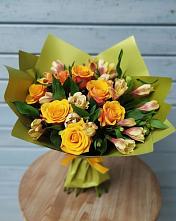 Букет цветов из:  Альстромерии и Розы в Первоавгустовском