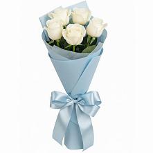 Букет 5 Белых роз Проуд в Первоавгустовском