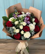 Букет цветов из:  Розы и Альстромерии в Первоавгустовском