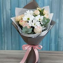 Букет цветов из:  Хризантемы и Розы в Первоавгустовском