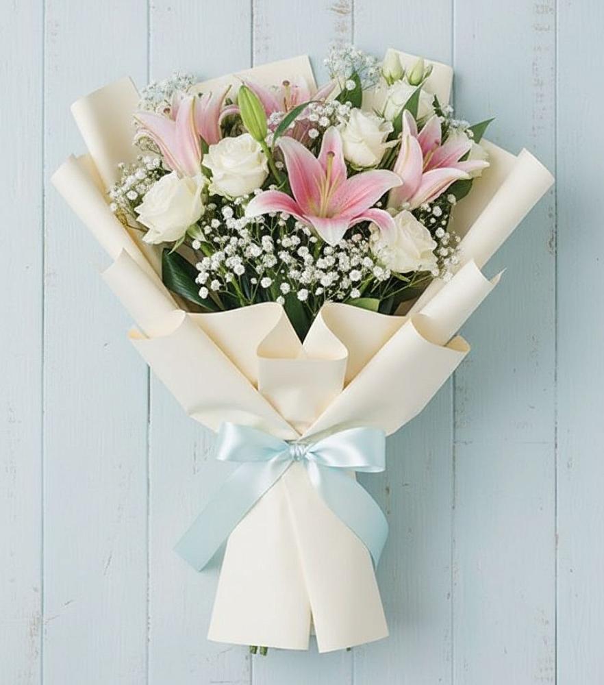 Букет цветов из: Лилии в Первоавгустовском