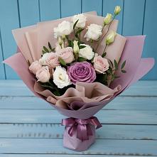 Букет цветов из:  Розы и Лизиантусы в Первоавгустовском