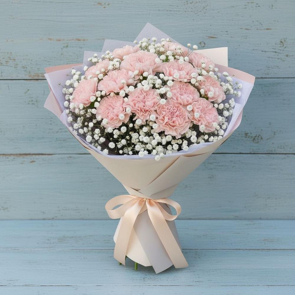 Букет цветов из: Гвоздики в Первоавгустовском