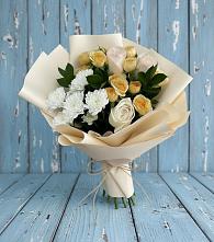 Букет цветов из:  Розы и Хризантемы #REPLACE_PRED# Первоавгустовском