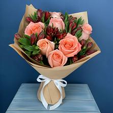 Букет цветов из:  Розы и Альстромерии в Первоавгустовском