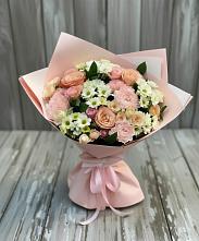 Букет цветов из:  Гвоздики, Розы и Хризантемы в Первоавгустовском