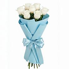 Букет 7 белых роз Проуд в Первоавгустовском