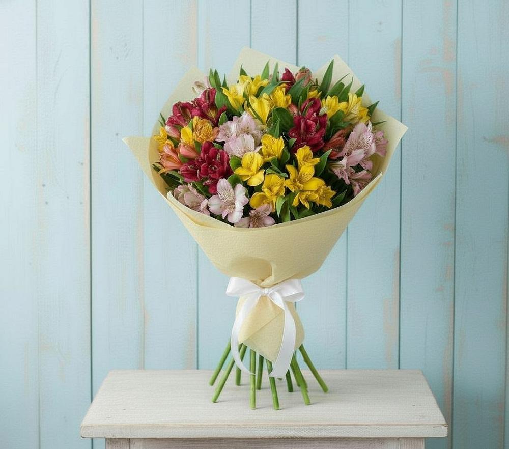 Букет цветов из: Альстромерии в Первоавгустовском