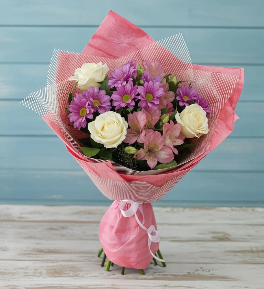 Букет цветов из: Герберы в Первоавгустовском