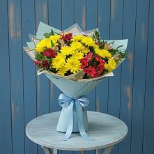 Букет цветов из:  Альстромерии и Хризантемы в Первоавгустовском