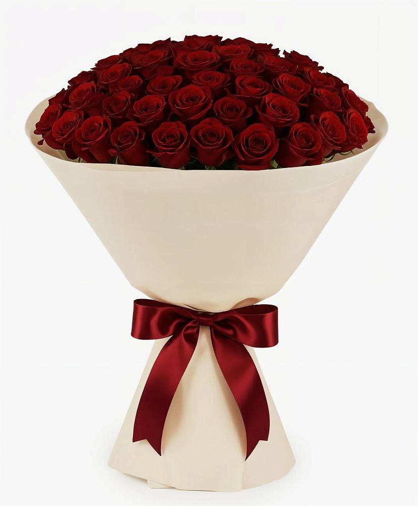 Букет 101 Бордовая роза Блэк Бакарра в Первоавгустовском