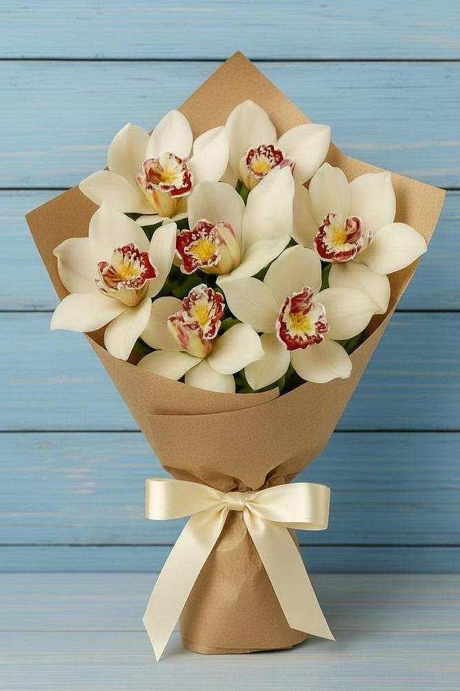 Букет цветов из: Орхидеи и Розы в Первоавгустовском