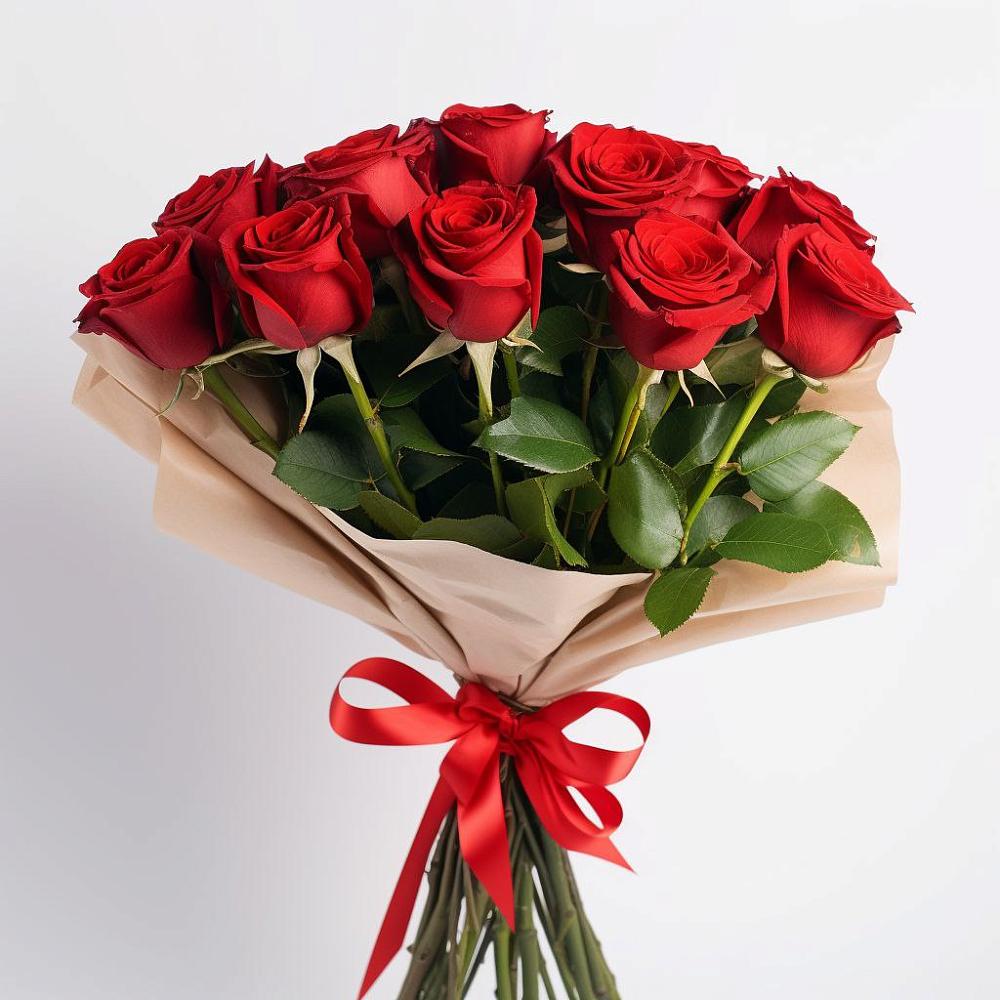 Букет 11 Красных роз Эдлесс Лав в Первоавгустовском